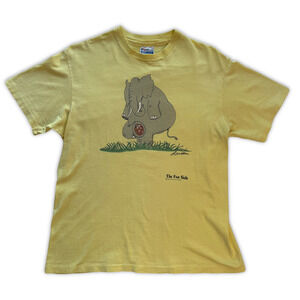 Vintage 1985 The Far Side Gary Larson Elephant Mouse Tee Single Stitch L USA